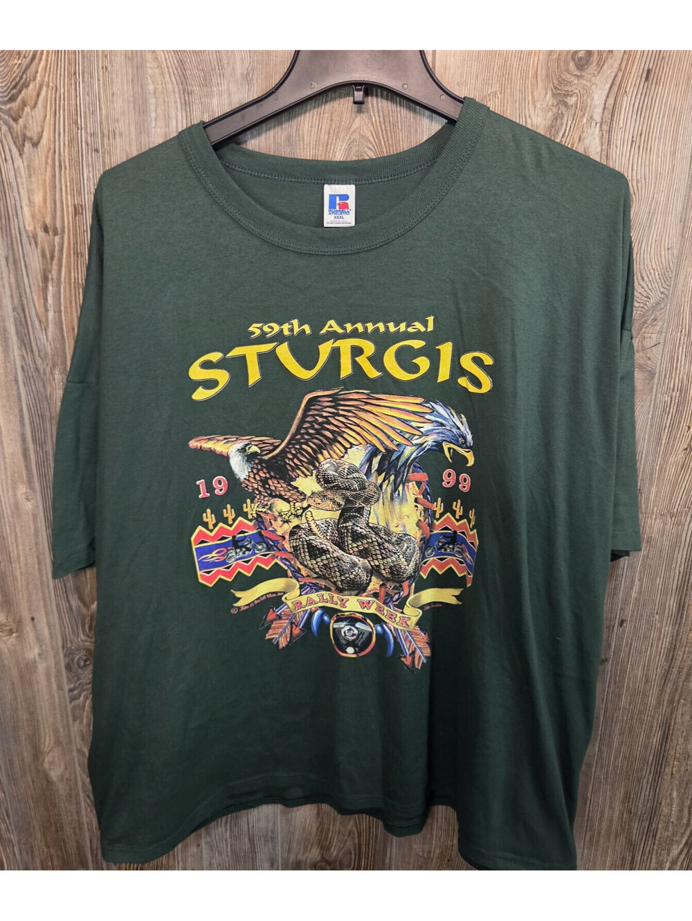 Vintage 1999 Sturgis Motorcycle 59th Rally T-Shirt Size 3XL Sgl Stitch USA Made